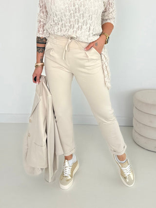 Stretchhhose Beige