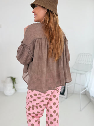 Blusa con volant a 2 scelte 2508392