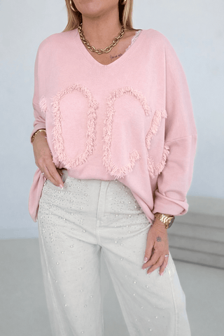 Feinstrickpullover in Rosa