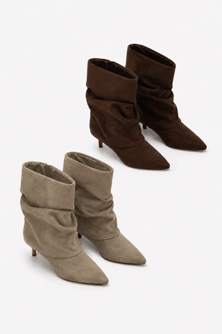 Stiefelette in verschiedenen Farben: Braun & Khaki für Damen in Größen 36-41 - Levelone GmbH & Co. KG
