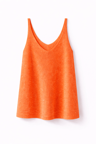 Feinstricktop in Orange