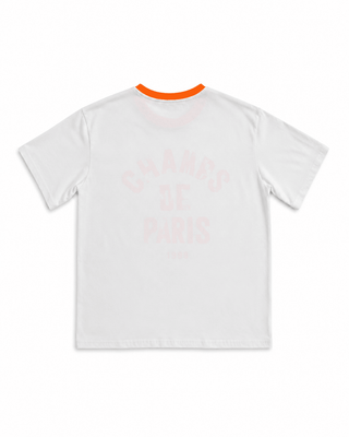 T-Shirt in Weiss mit Schriftzug-Print in Neonpink