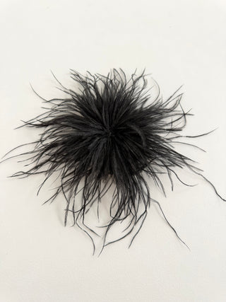 Feder Brosche-weiss-schwarz-altflieder-altrosa-beige-fuschia-pastelrosa-levelone