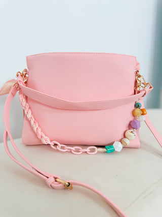 Leder Umhängetasche Rosa