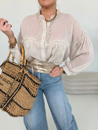 Blusa con volant 2601172