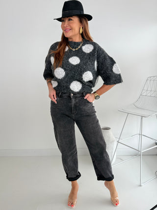 Jeans Stretchhose in Schwarz-Grau für Damen in Größen XS, S, M, L, & XL  - Levelone GmbH & Co. KG