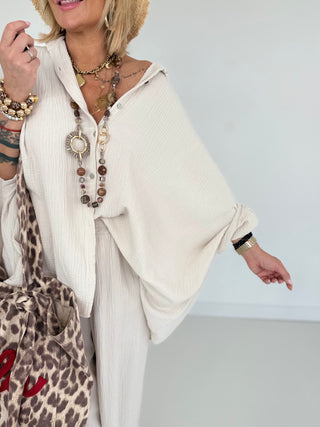 Musselin Hemd-damen-beige-einheitsgröße-levelone