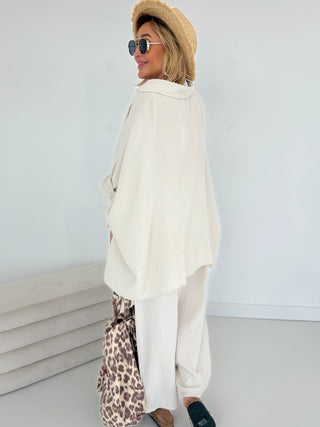 Musselin Hemd-damen-beige-einheitsgröße-levelone