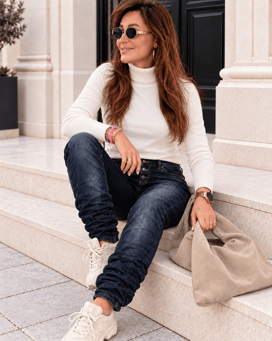 Rollkragenpullover in Weiss für Damen in Einheitsgröße 36-42 - Levelone GmbH & Co. KG